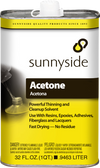 Sunnyside quart of Acetone, available at Creative Paint in San Francisco, South Bay & East Bay.
