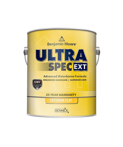 Benjamin Moore Ultra Spec EXT exterior paint in flat finish available at Creative Paint in San Francisco, South Bay & East Bay.