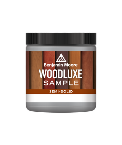Benjamin Moore Woodluxe® Water-Based Semi-Solid Exterior Stain Half Pint Sample available at Creative Paint.