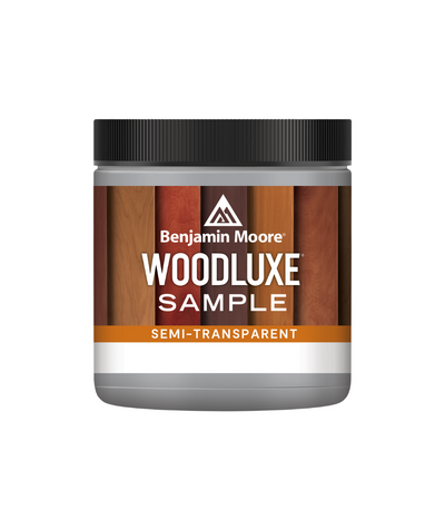 Benjamin Moore Woodluxe® Water-Based Semi-Transparent Exterior Stain Half Pint Sample available at Creative Paint.