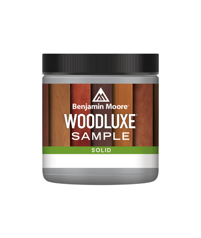 Benjamin Moore Woodluxe® Water-Based Solid Exterior Stain Half-Pint available at Creative Paint.