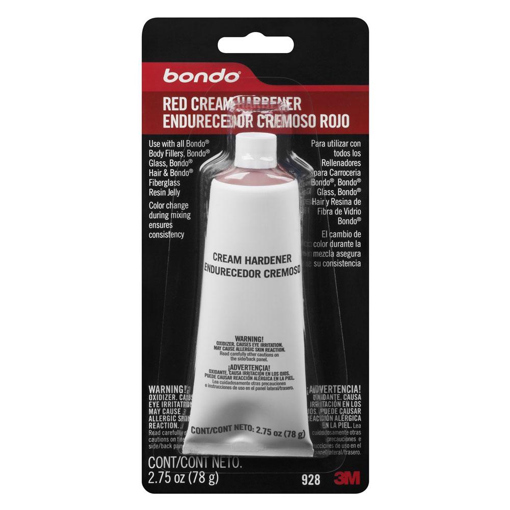 Bondo red cream hardener, available at Creative Paint in San Francisco.