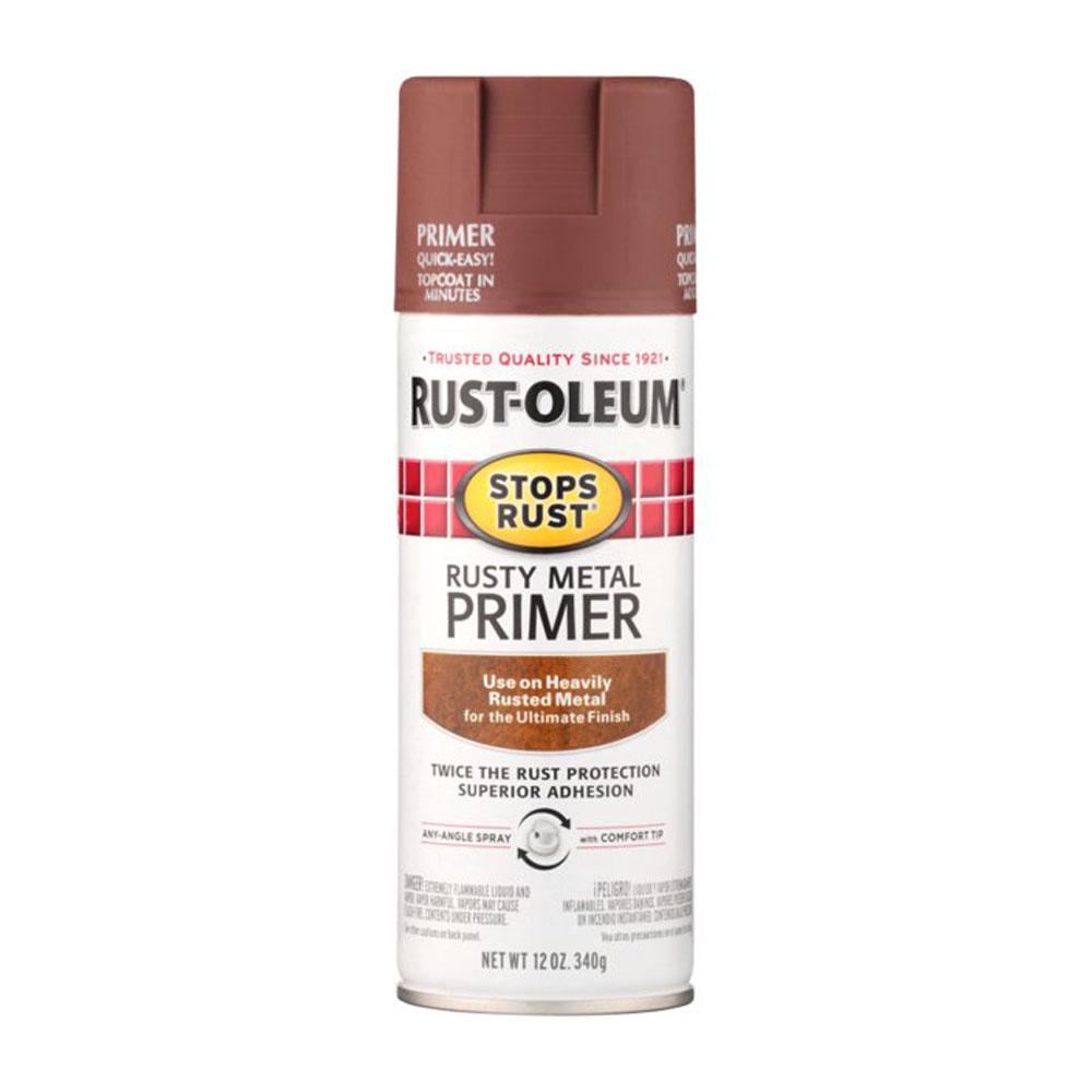 Rustoleum Rusty Metal Primer available at Wallauer's Paint & Wallpaper Stores.