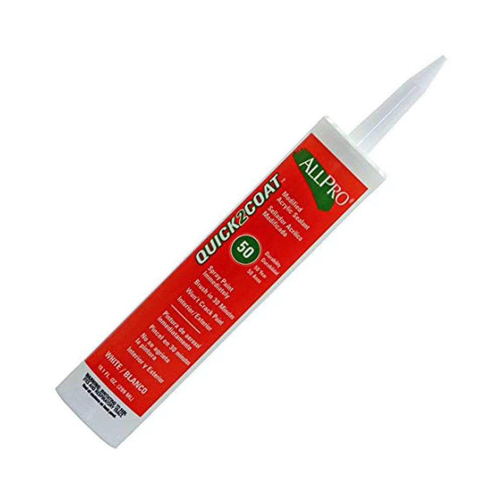 Allpro quick2coat caulking, available at Creative Paint in San Francisco.