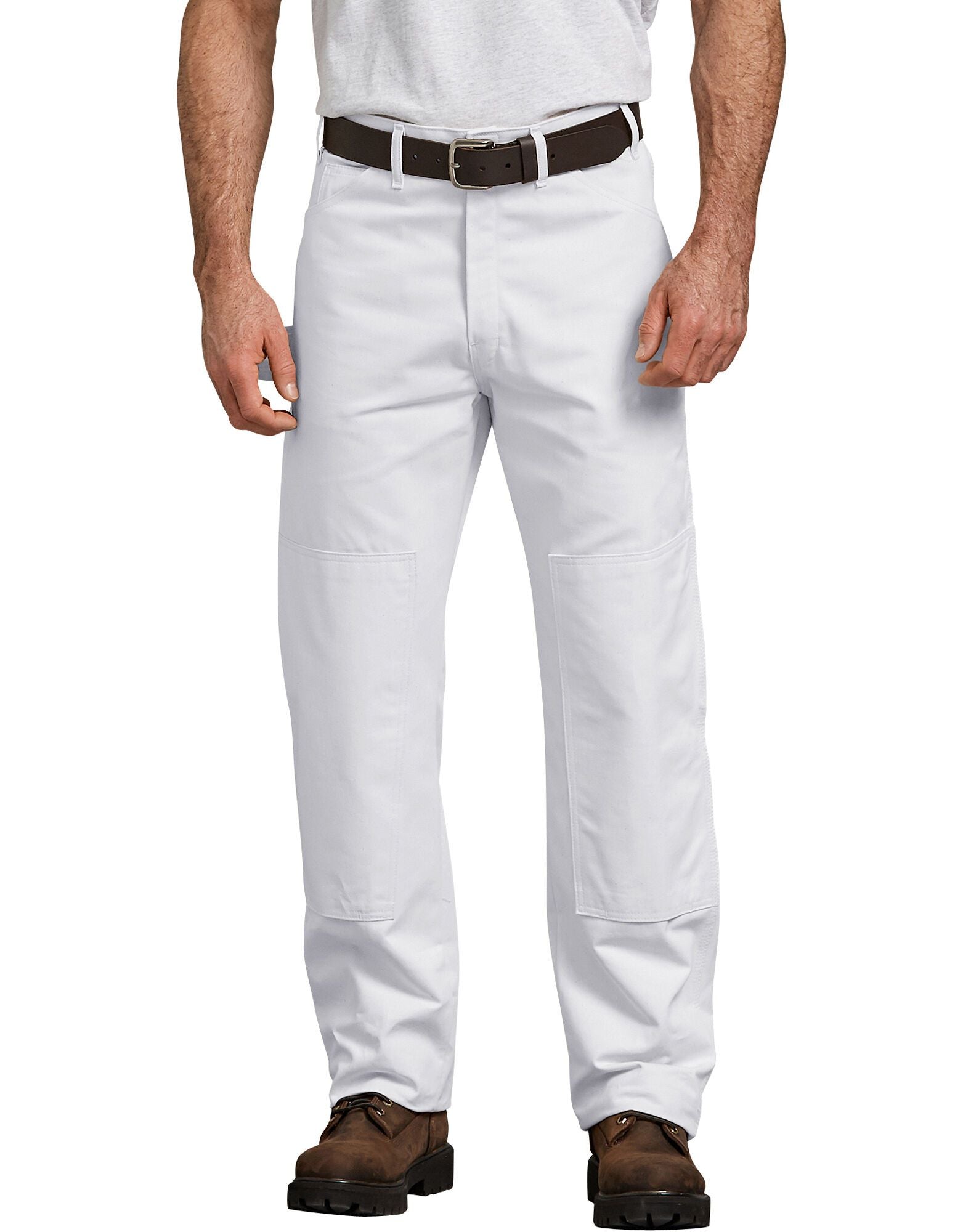 White Double Knee Pants