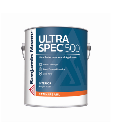 Benjamin Moore ultra spec 500 interior paint in Satin/Pearl, available at Creative Paint in San Francisco, South Bay & East Bay.
