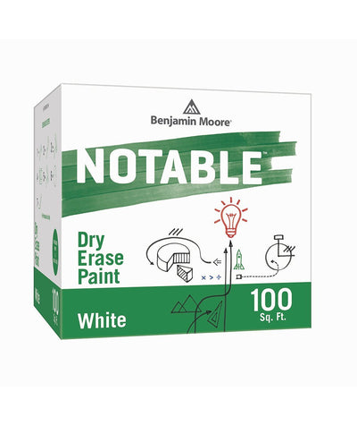 Benjamin Moore Notable Dry Erase Paint in White 100 sq. ft, available at Creative Paint in San Francisco, South Bay & East Bay.