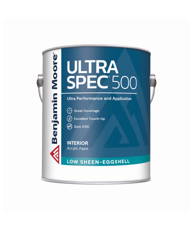 Benjamin Moore ultra spec 500 interior paint in low sheen eggshell, available at Creative Paint in San Francisco, South Bay & East Bay.
